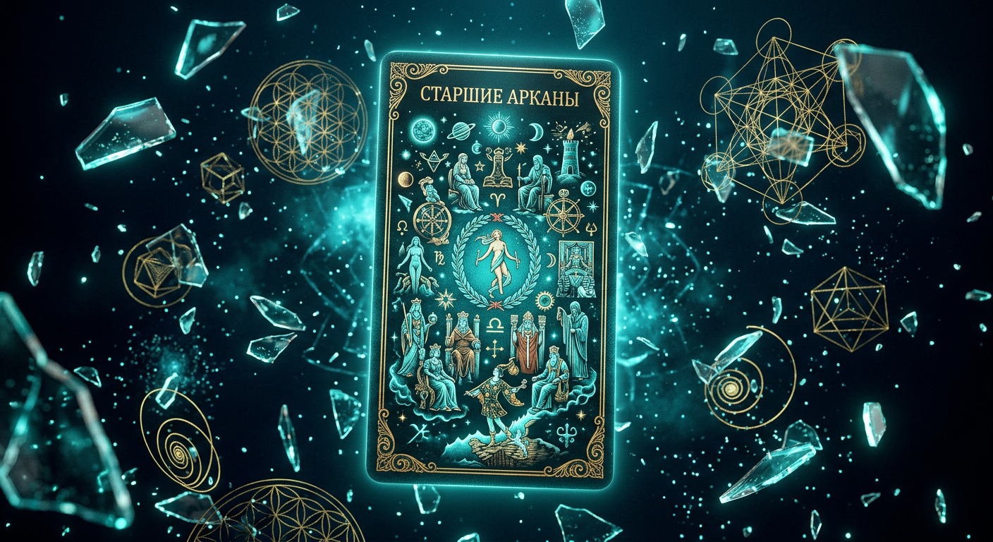 Иллюстрация 22 Старших Арканов Таро как системы архетипов личности.