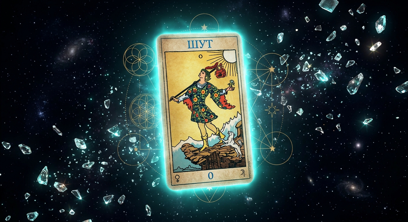 Аркан Шут в Таро символизирующий новое начало и чистый потенциал.