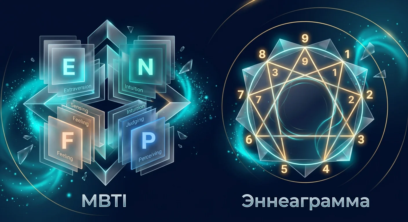 Сравнение когнитивного стиля MBTI и глубинной мотивации эннеаграммы