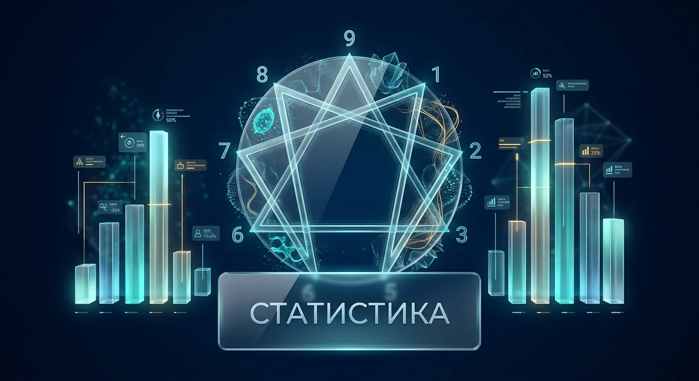 Смещение выборки в статистике эннеаграммы — инфографика по платформам Смещение выборки в статистике эннеаграммы — инфографика по платформам