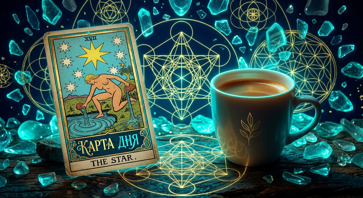 Утренний ритуал вытягивания карты дня Таро с чашкой кофе для настройки. Утренний ритуал вытягивания карты дня Таро с чашкой кофе для настройки.