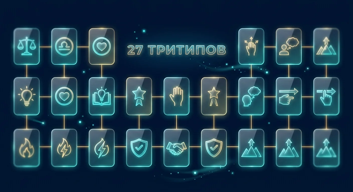 Каталог 27 архетипов тритипа эннеаграммы с названиями