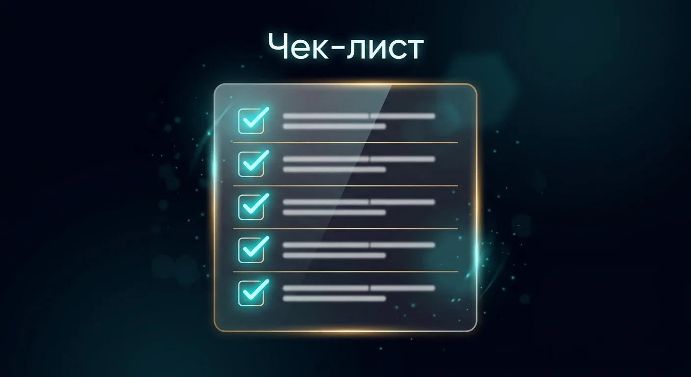 Чек-лист для проверки правильности определения крыла и стрелок типа