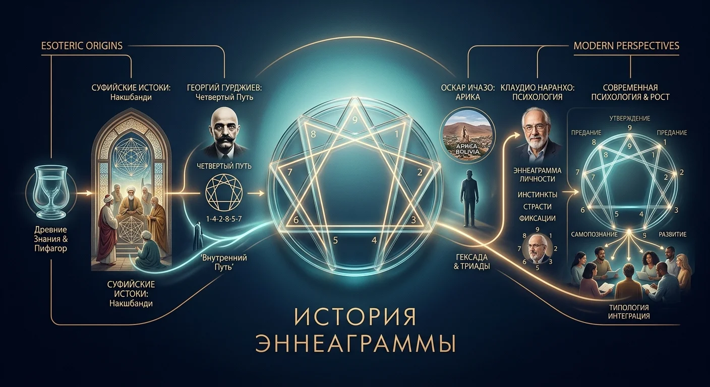 История эннеаграммы — от символа Гурджиева до психологии Наранхо и Рисо-Хадсона История эннеаграммы — от символа Гурджиева до психологии Наранхо и Рисо-Хадсона