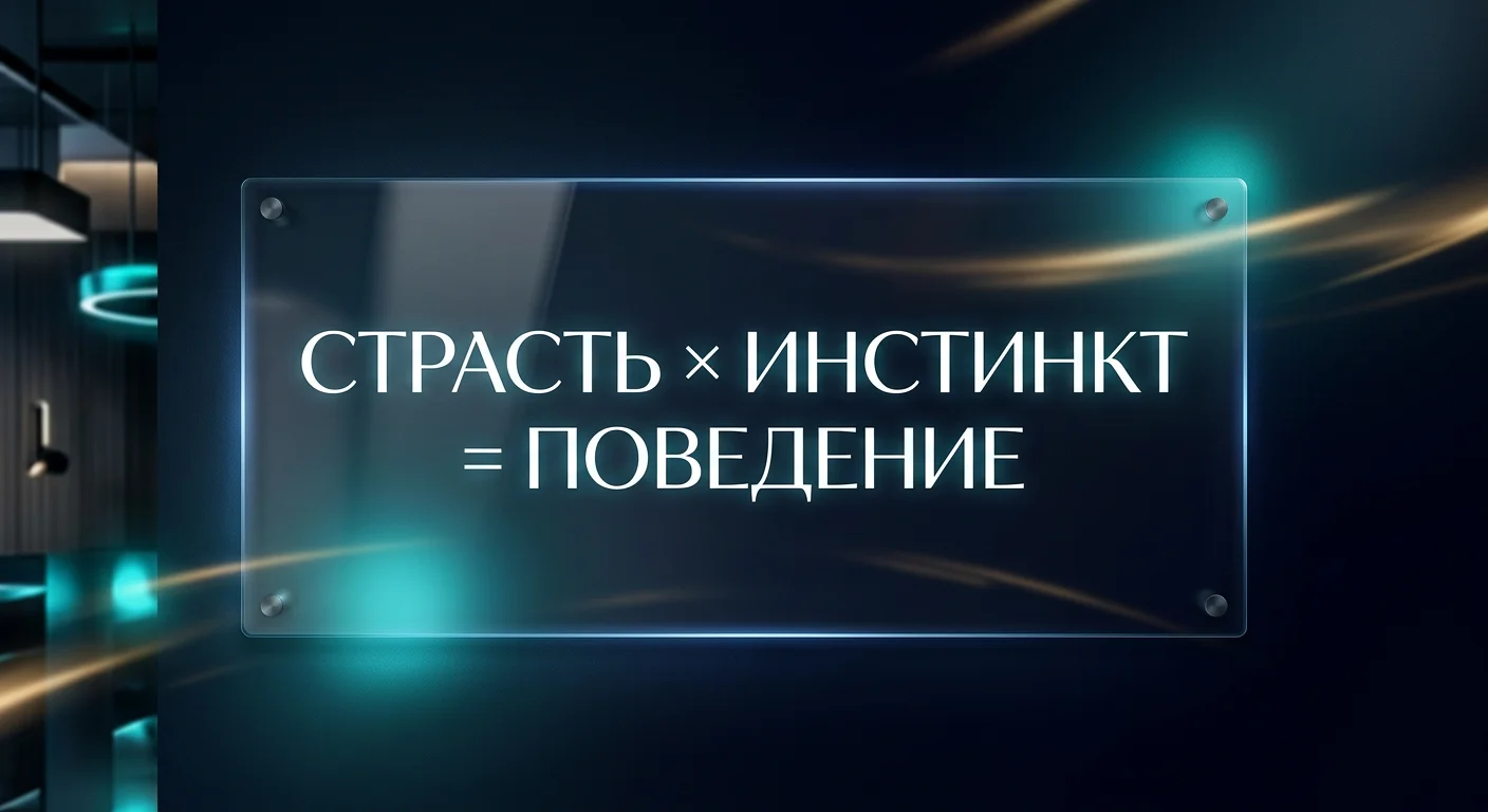 Формула контртипа — страсть умножить на инстинкт равно поведение Формула контртипа — страсть умножить на инстинкт равно поведение