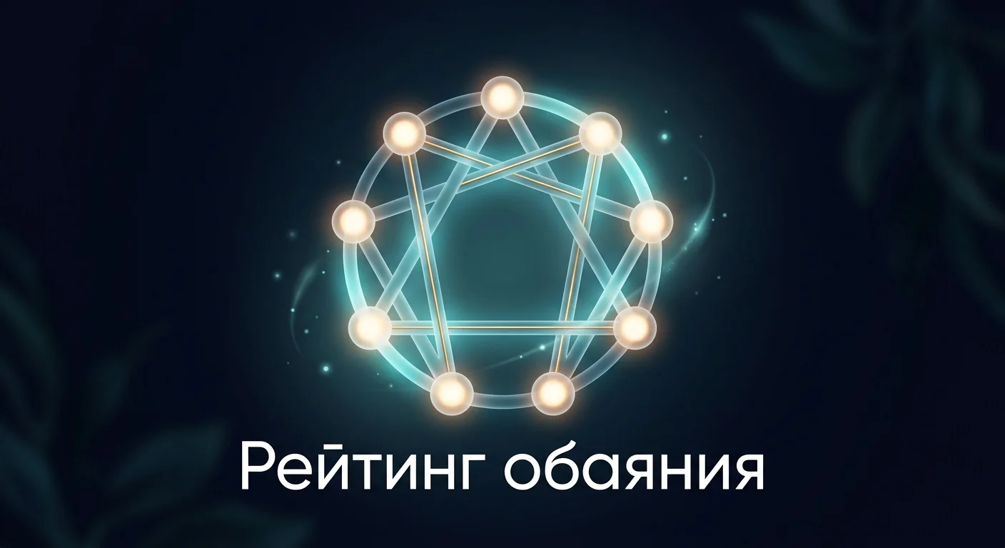 Инфографика с рейтингом обаяния для каждого из 9 типов личности в эннеаграмме